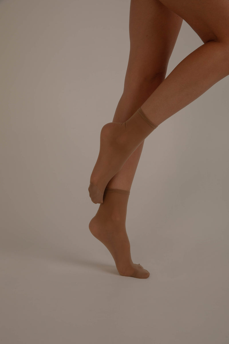 Socquettes Lycra - Nude - Pack De 3