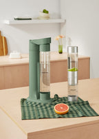 Soda Maker Studio - Sparkling Water Maker + 1L Bottle + Double Bottle (500ml + 350ml) - Sage Green
