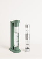 Soda Maker Studio - Sparkling Water Maker + 1L Bottle + Double Bottle (500ml + 350ml) - Sage Green