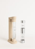 Soda Maker Studio - Sparkling Water Maker + 1L Bottle + Double Bottle (500ml + 350ml) - Sand