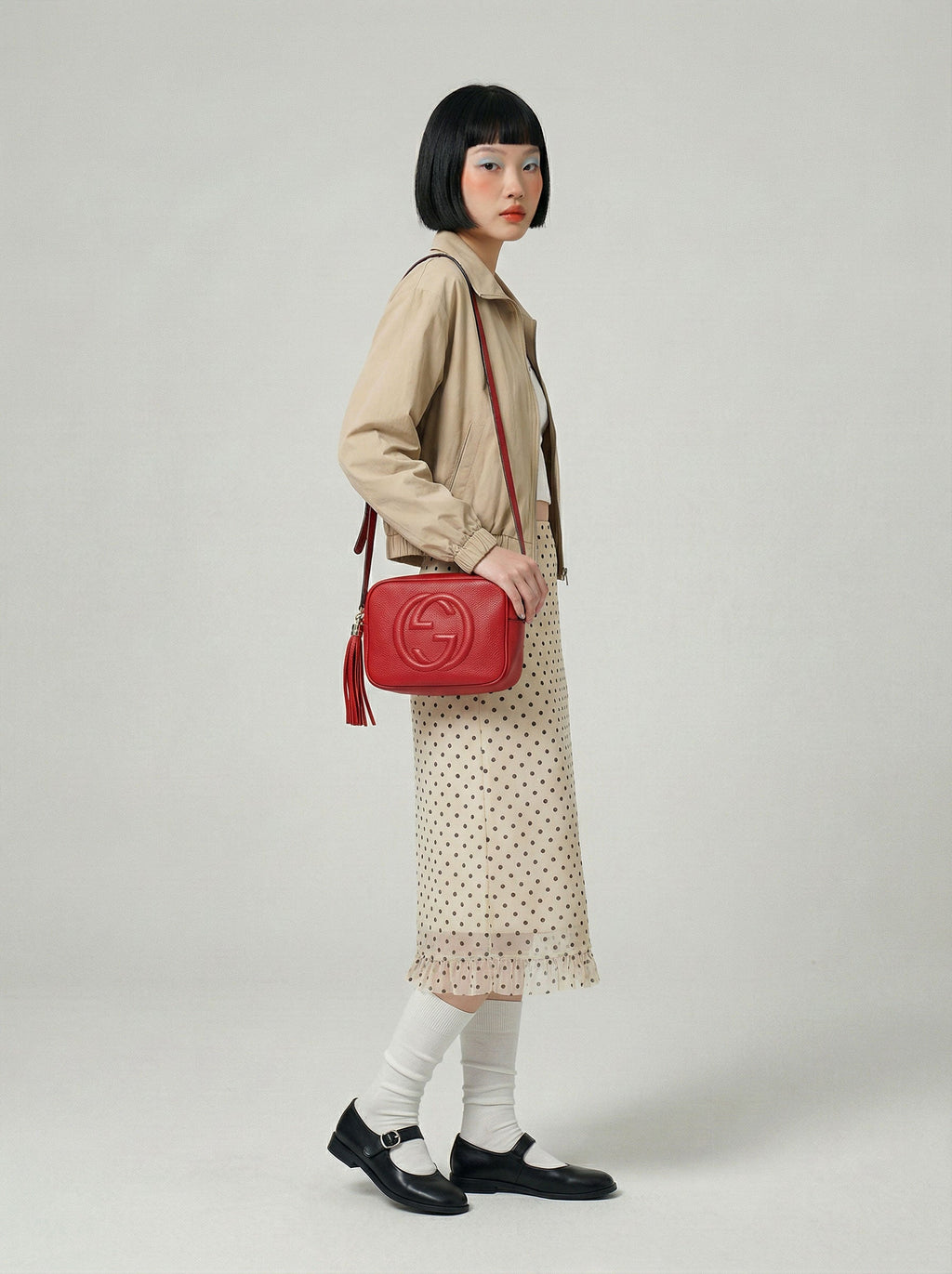 Gucci Soho Disco Bag Bright Red Grained Leather