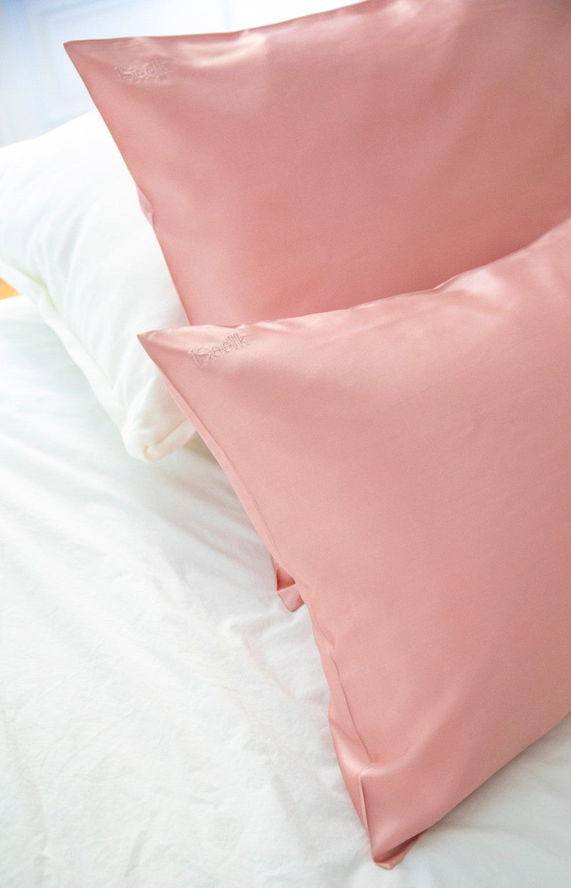 Organic Silk Pillow Case - Rose Gold