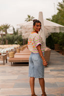 SOLEIL Orange - T-Shirt Rayé
