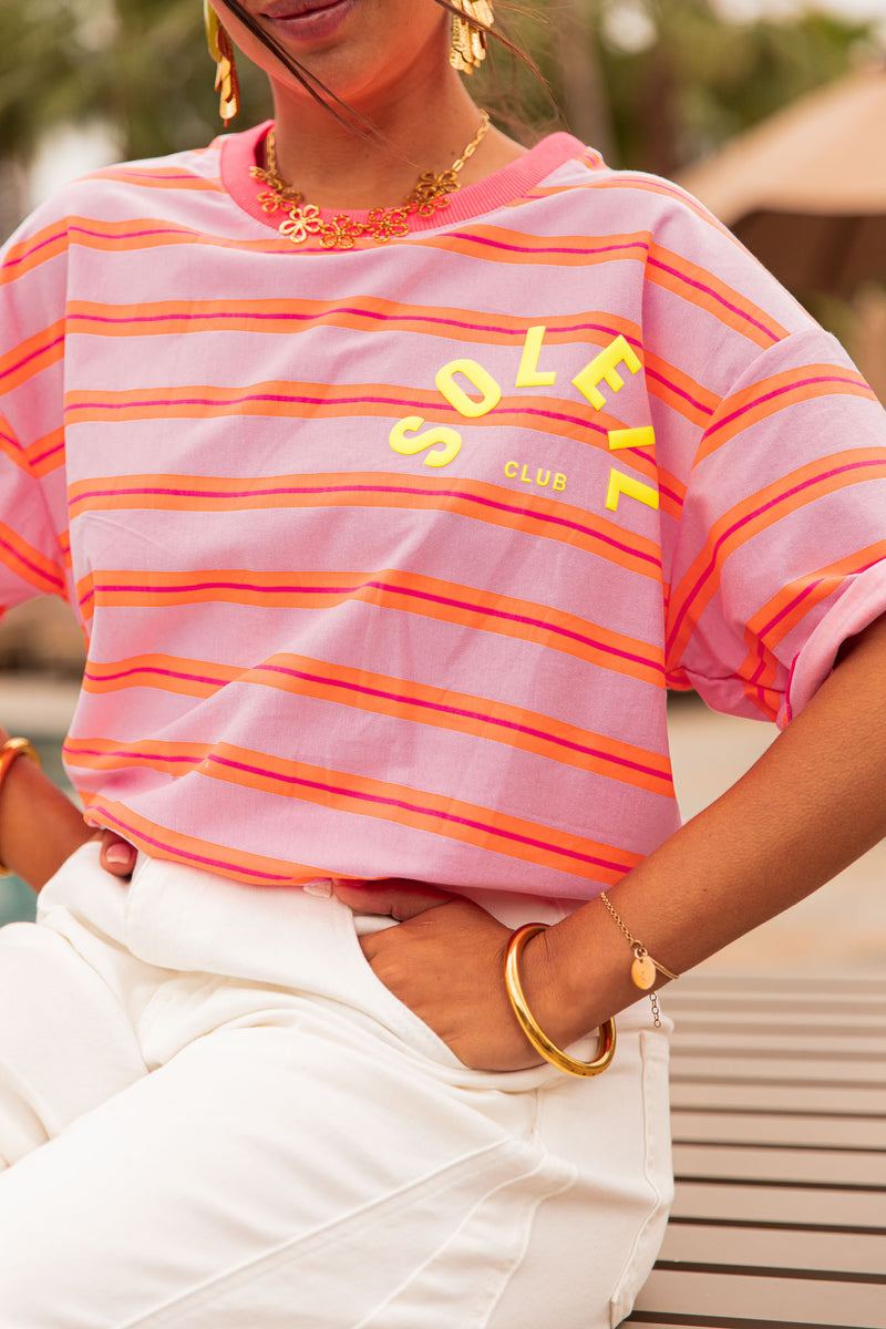 SOLEIL Jaune - T-Shirt Rayé