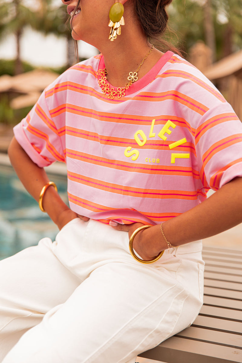 SOLEIL Jaune - T-Shirt Rayé