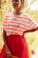 SOLEIL Fuchsia - T-Shirt Rayé