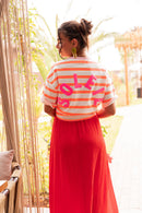 SOLEIL Fuchsia - T-Shirt Rayé