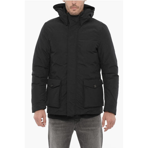 Solid Color Gale Down With Removable Hood Jacket