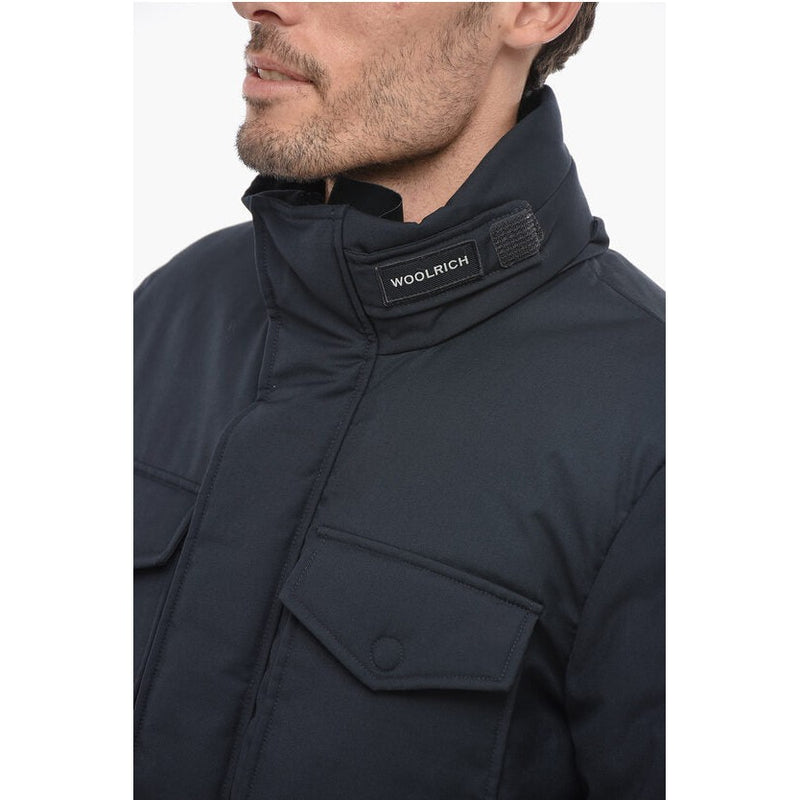 Solid Color Utility Down Jacket With Extractable Hood