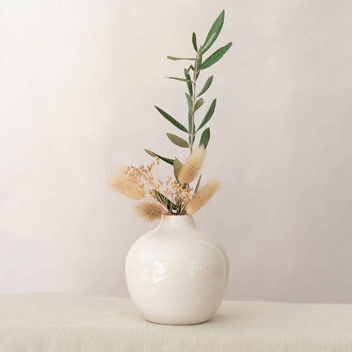 Soliflore en céramique Mediterranea - Blanc - Oustao