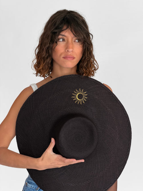 Solveig Xl Straw Hat - Black