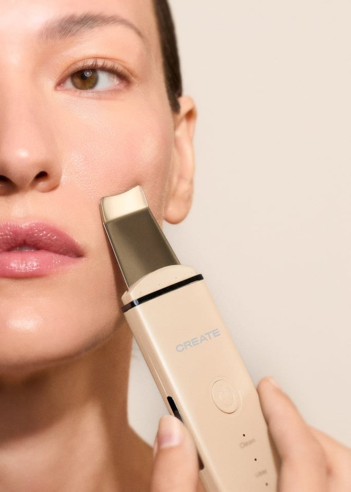 Sonic Pure Skin 4 In 1 - Nettoyeur Facial Ultrasonique 4-En-1 Avec Technologie Ems - Sable