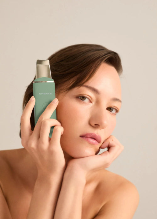 Sonic Pure Skin 4 In 1 - Limpiador facial ultrasónico 4 en 1 con tecnología Ems - Salvia