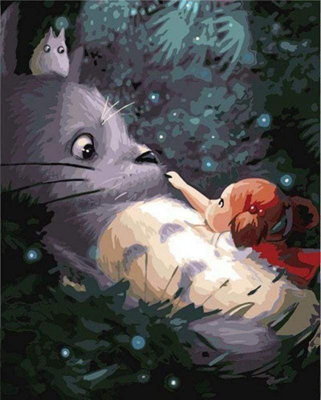 Peinture Par Numéros - Souris Et Petite Fille