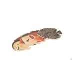 Set Di 4 Sottobicchieri In Linoleum Fishes - Multicolore