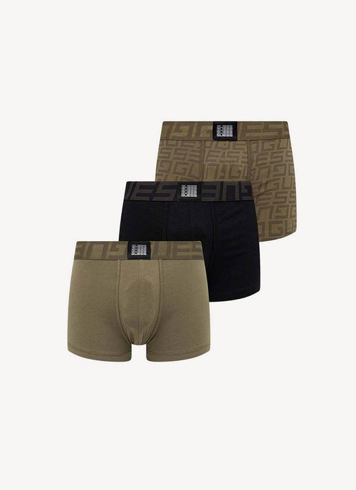 Guess - Lot 3 Boxers - G Quadrate Green - Homme