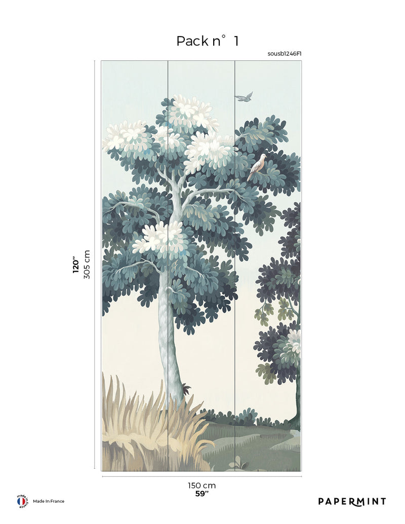 Fresque Sous Bois - Lichen