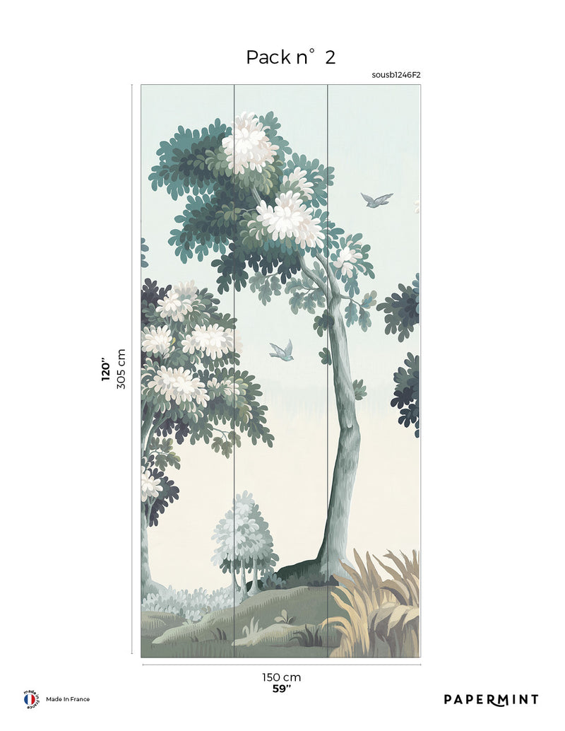 Fresque Sous Bois - Lichen