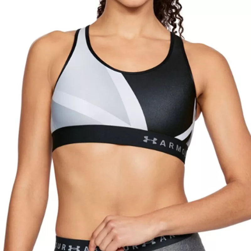 Soutien-Gorge De Sport Mid Print - Noir - Femme