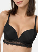 Wonderbra - Soutien-Gorge Pushup - Schwarz - Femme