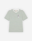 T-Shirt Coffee Cup Rayures - Matcha/Blanc/Marine