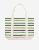 Tote Bag À Rayures Café Kitsuné - Matcha/Blanc/Marine