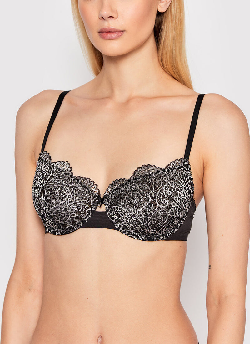 Wonderbra - Soutien-Gorge Spirit Lace - Noir/ Ivoire - Femme