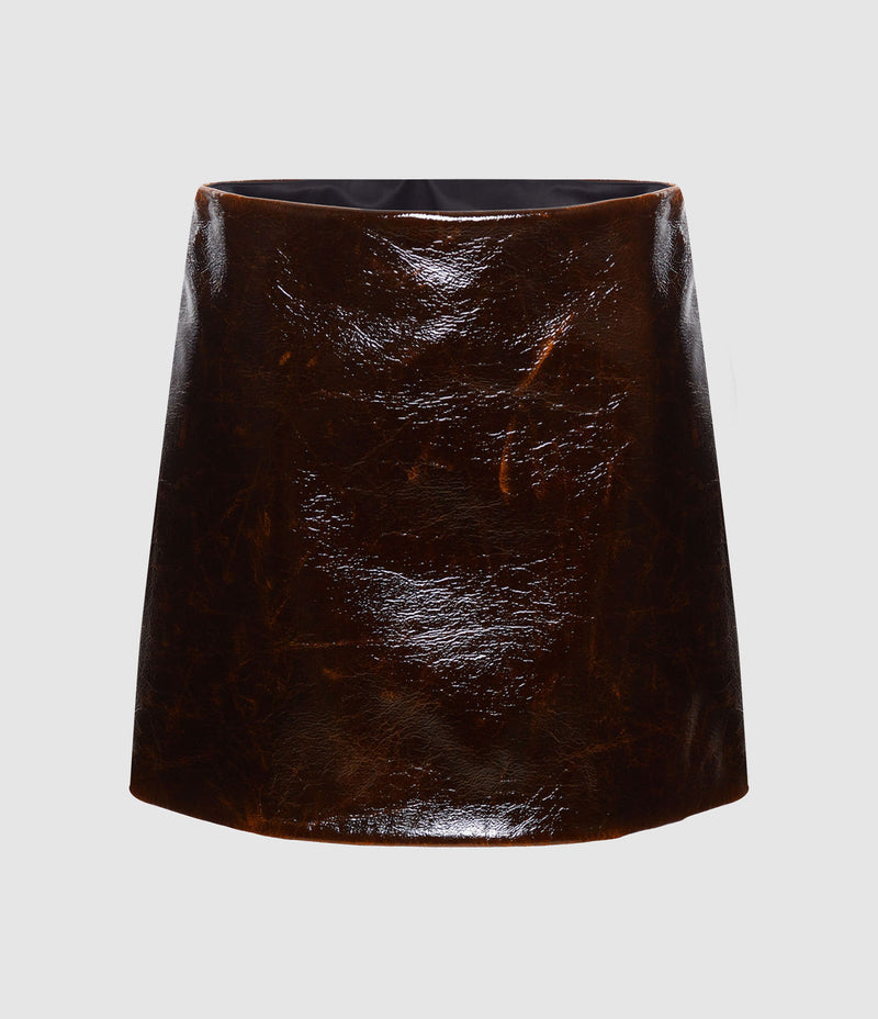 Sportmax - Jupe Courte Beta Dark Bown - Femme