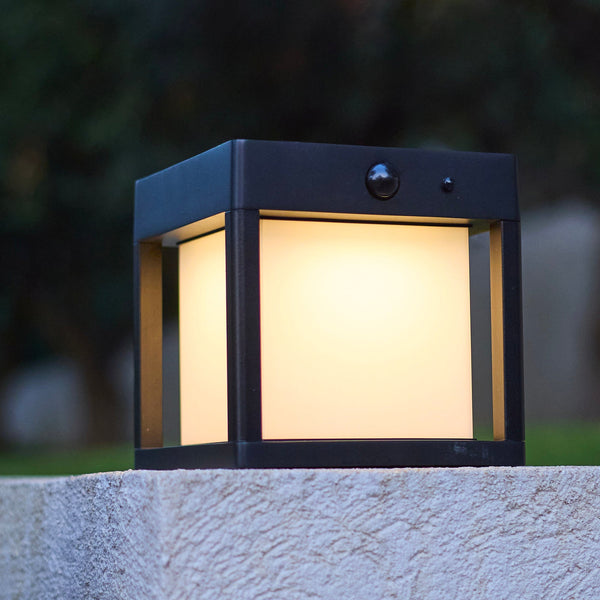 Pilaro - Borne & Potelet Solaire - Aluminium - Noir