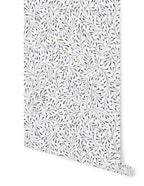 Spring Wallpaper - White Gold / Blue Background