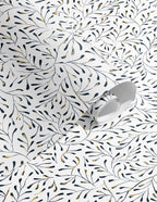 Spring Wallpaper - White Gold / Blue Background