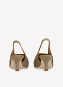 Joseph - Escarpins Squared Toe Sling - Dark Beige - Femme