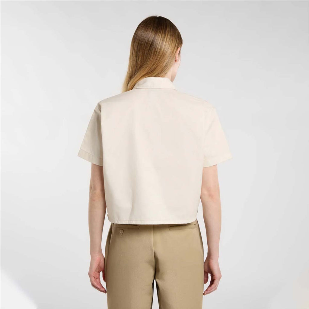 Cropped Work Shirt - Blouse - Whitecap Gray - Whitecap Grey