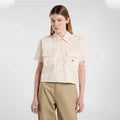 Cropped Work Shirt - Blouse - Whitecap Gray - Whitecap Grey