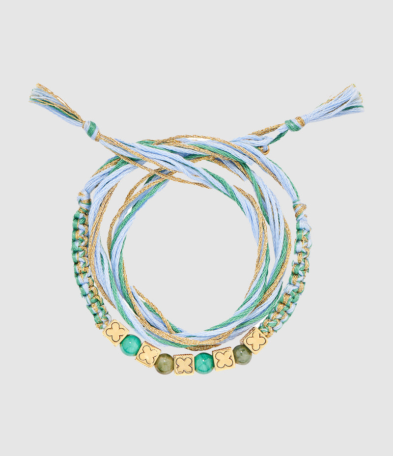 Aurelie Bidermann - Bracelet Honolulu Turquoise Jade Vert - Femme