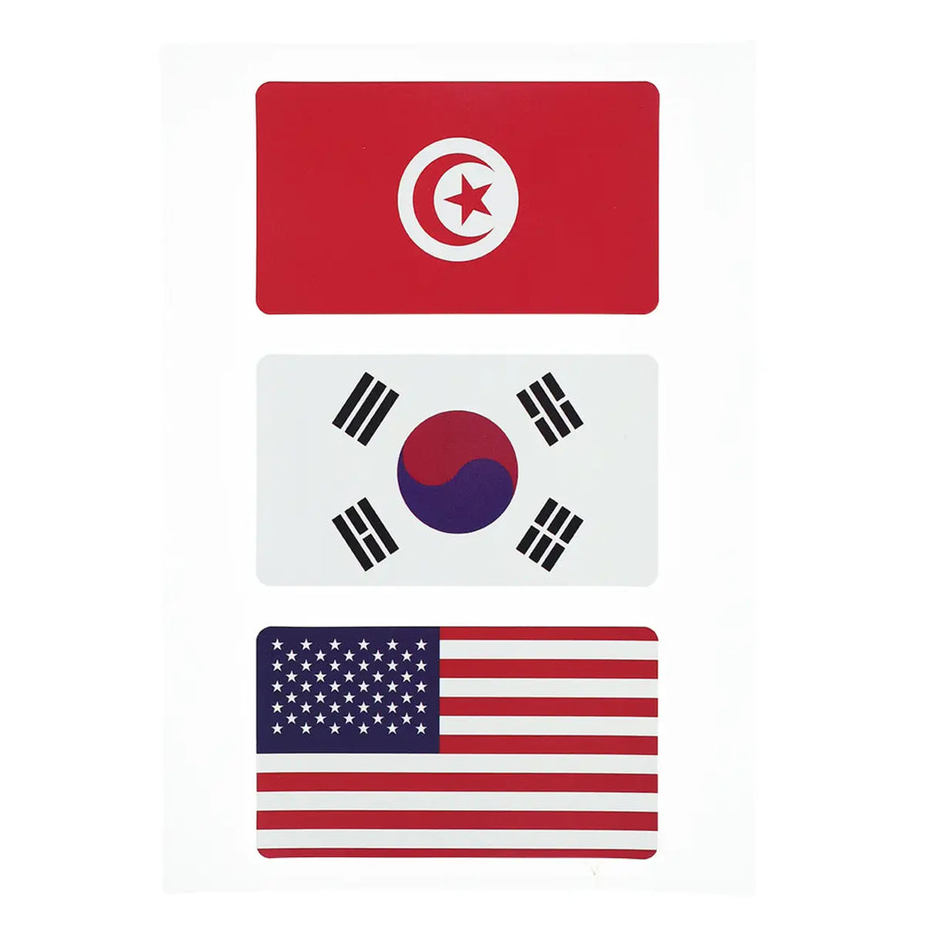 12 Stickers Drapeaux