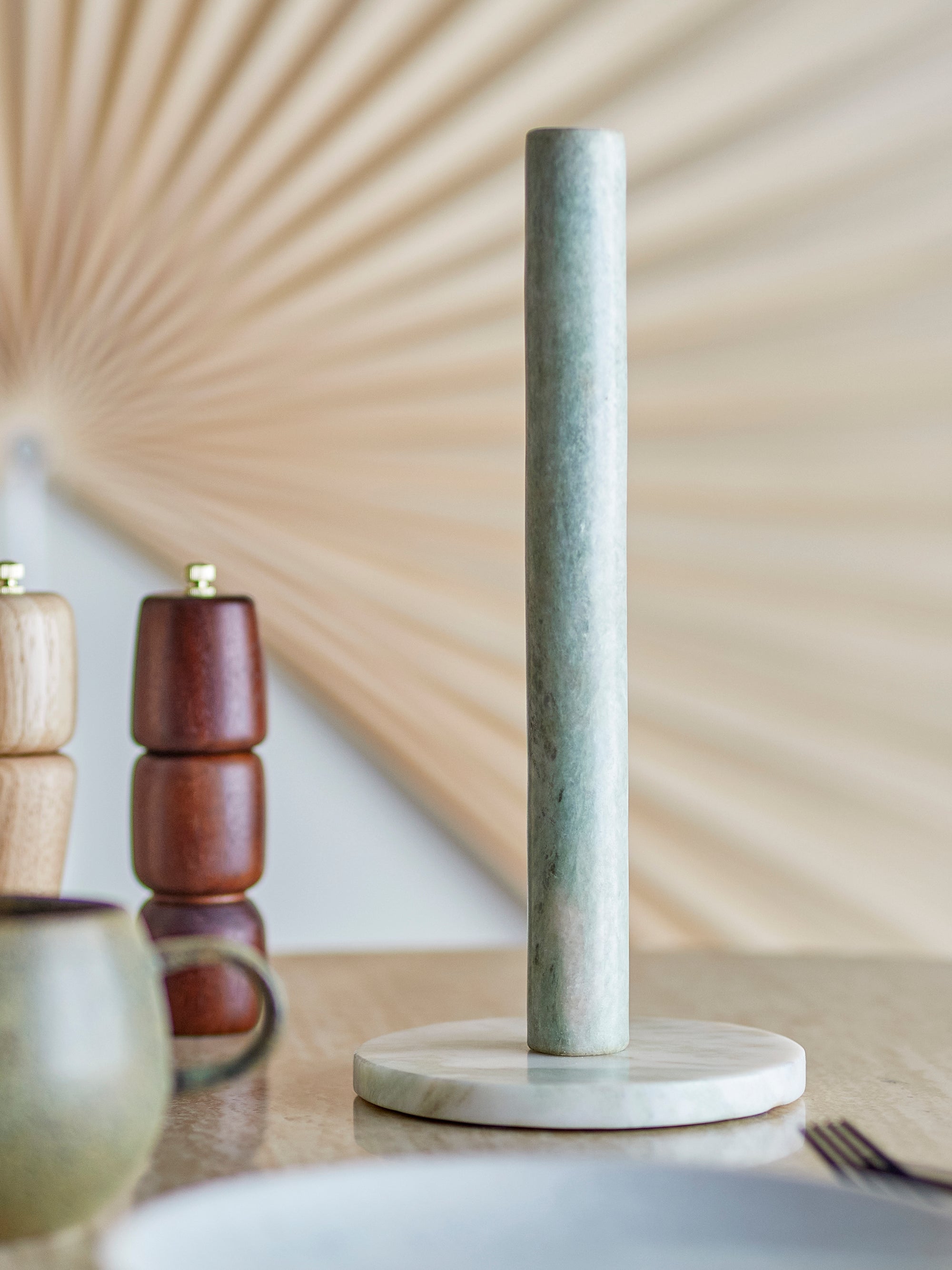 Emy - Kitchen Roll Holder - Green - Marble