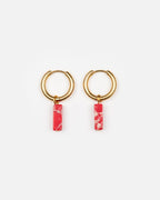 Boucles D'Oreilles Stone - Rouge