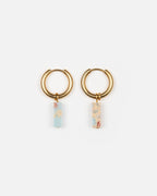 Boucles D'Oreilles Stone - Bleu Limpide Orange