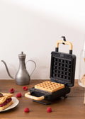 Individual Stone Studio - Toasted Sandwich Maker, Grill & Interchangeable-Plate Waffle Maker - Black