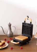 Individual Stone Studio - Toasted Sandwich Maker, Grill & Interchangeable-Plate Waffle Maker - Black