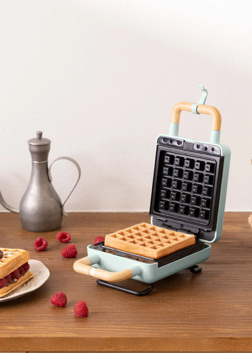 Stone Studio Individual - Sandwich Maker, Grill & Waffle Maker With Interchangeable Plates - Pastel Blue