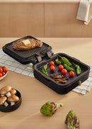 Stone Studio Pro - Parrilla Multifunción Con Apertura 180º - Negro