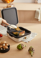 Stone Studio Pro - Multifunction Grill with 180º Opening - Off-White