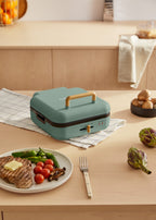 Stone Studio Pro - Multifunction Grill with 180º Opening - Sage Green