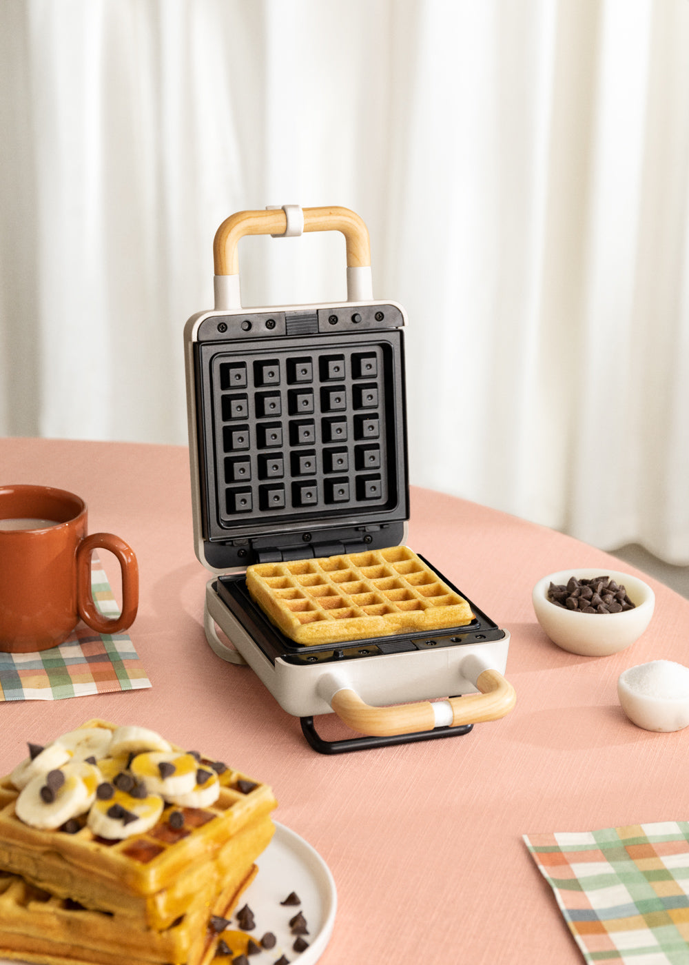 Stone Studio Individuel - Appareil À Croque-Monsieur, Grill & Gaufrier À Plaques Interchangeables - Sable
