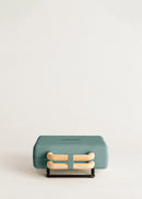 Stone Studio Double - Sandwichera, grill y gofrera con platos intercambiables - Verde salvia