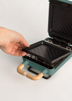 Stone Studio Individual - Interchangeable Plate Toasted Sandwich Maker, Grill & Waffle Maker - Sage Green