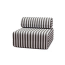 Fauteuil Modulable - Tissu Extérieur À Rayures, Blanc Et Gris Anthracite