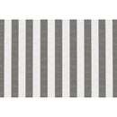 Méridienne Modulable - Tissu Extérieur À Rayures, Blanc Et Gris Anthracite